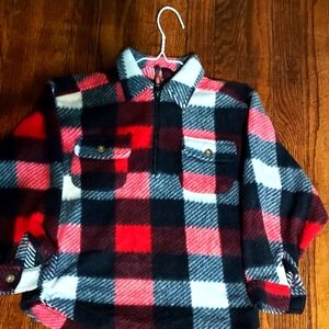 Plaid Kids Shirt - Red, Black, White